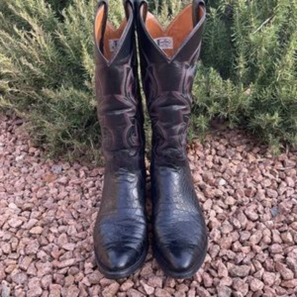 Justin Boots Black Western Cowboy Boots